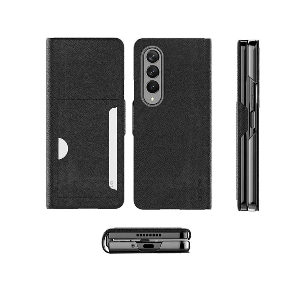 Araree Bonnet C Diary Case For Z Fold 4 - Black - Tashqila Araree Bonnet C Diary Case For Z Fold 4 - Black - Tashqila